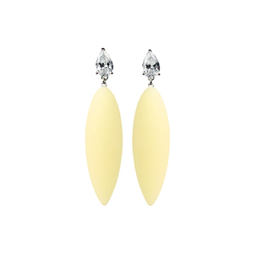 Nymphe earrings with white stone and macaron rubber