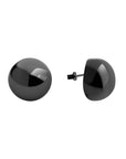 Chroma Plüsch black stud earrings,   small size, earring, white background.
