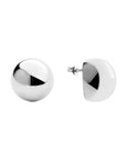 Chroma Plüsch silver stud earrings, small size, earring, white background.
