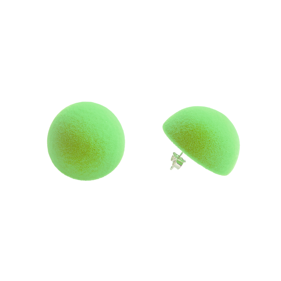 Plüsch Earrings Toxic Green Sample