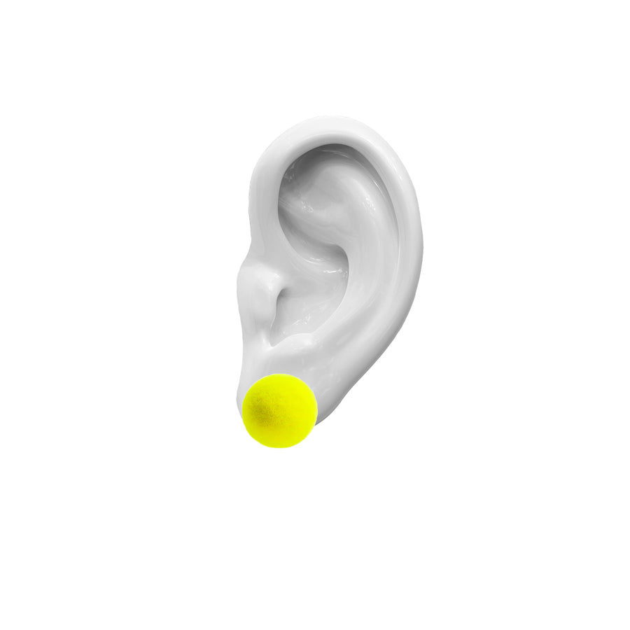 Plüsch Earrings Acid Yellow