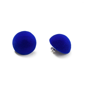 Plüsch Earrings Electric Blue