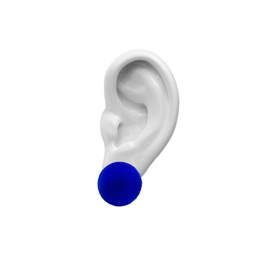 Plüsch Earrings Electric Blue